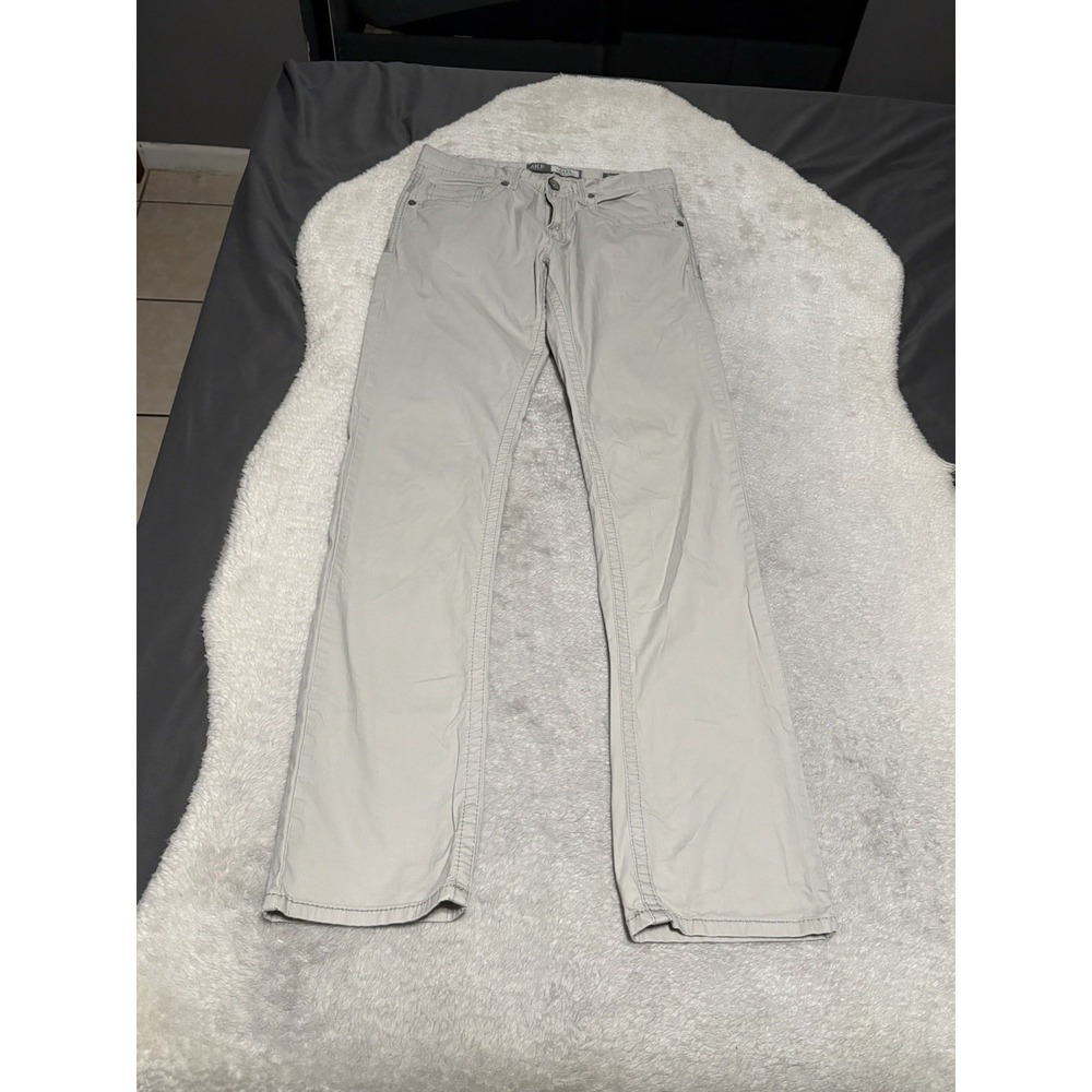 BKE Jake Straight Men's Gray Chino Pants Size 30L 30x34 Stretch